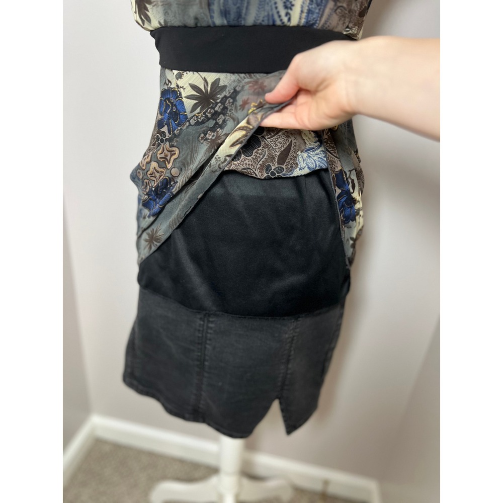 90s/Y2K Fairycore Whismy Boho Floral Blouse Flowy Ruffle Romantic Festival Top - Picture 5 of 12